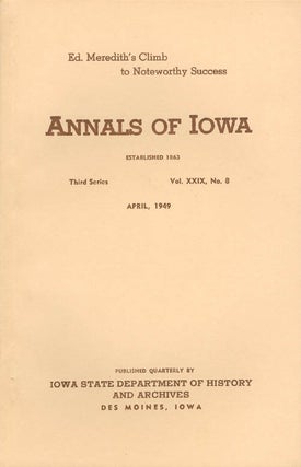 Item #070436 Annals of Iowa: Third Series - Volume 29, Number 8 - April, 1949. Emory H. English