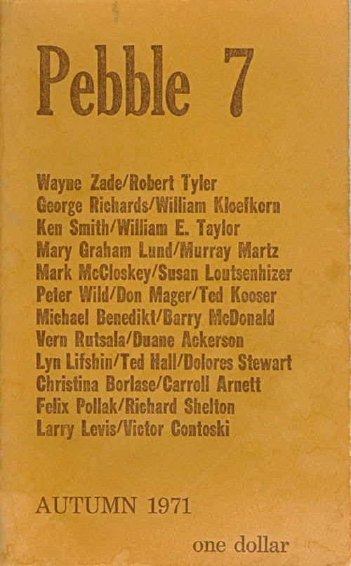 Item #070466 Pebble 7 (Autumn 1971). Greg Kuzma.