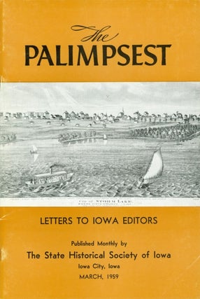 Item #074997 The Palimpsest - Volume 40 Number 3 - March 1959. William J. Petersen