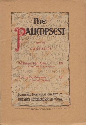 Item #075767 The Palimpsest - Volume 26 Number 5 - May 1945. John Ely Briggs