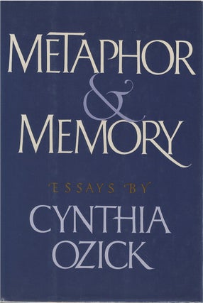 Item #076145 Metaphor & Memory. Cynthia Ozick