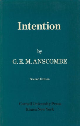 Item #077071 Intention. G. E. M. Anscombe