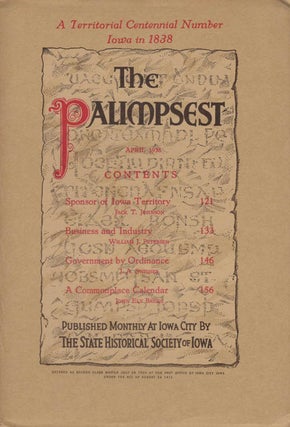 Item #078531 The Palimpsest - Volume 19 Number 4 - April 1938. John Ely Briggs