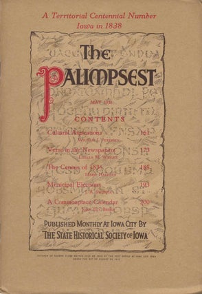 Item #078532 The Palimpsest - Volume 19 Number 5 - May 1938. John Ely Briggs
