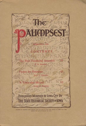 Item #078687 The Palimpsest - Volume 20 Number 2 - February 1939. John Ely Briggs