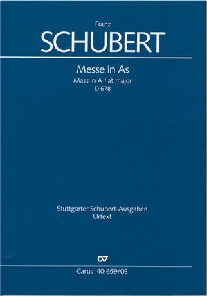 Item #79432 Messe in As / Mass in A flat major D678 (Vocal Score). Franz Schubert, Mathias Siedel