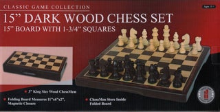 Item #79835 15in Dark Wood Chess Set