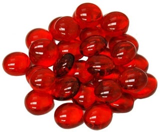 Item #80601 Crystal Red Glass Gaming Stones