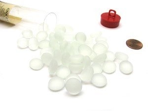 Item #80657 Crystal Clear Frosted Glass Gaming Stones